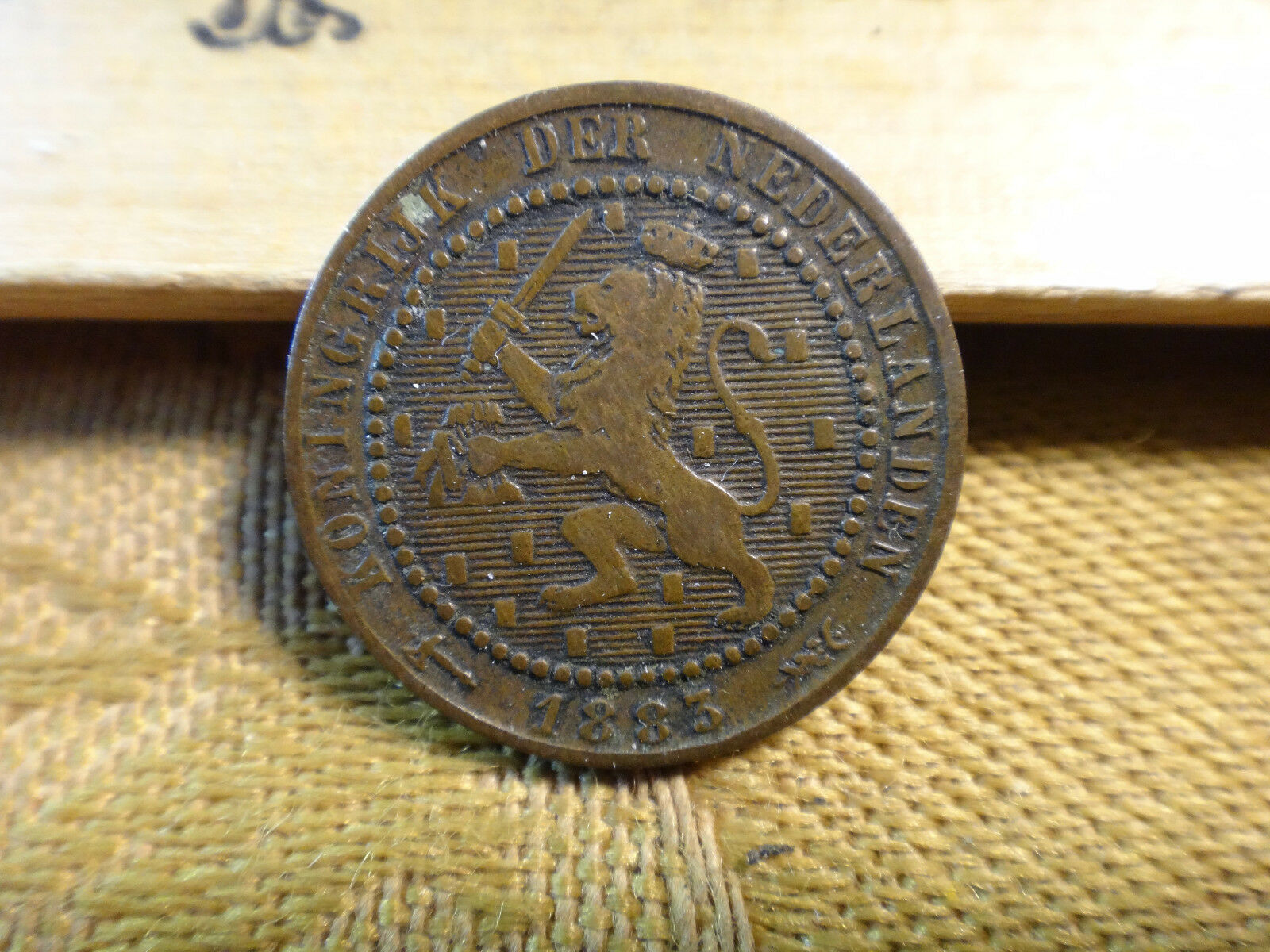 1883 Netherlands 1c Lion Coin - Free S&H USA